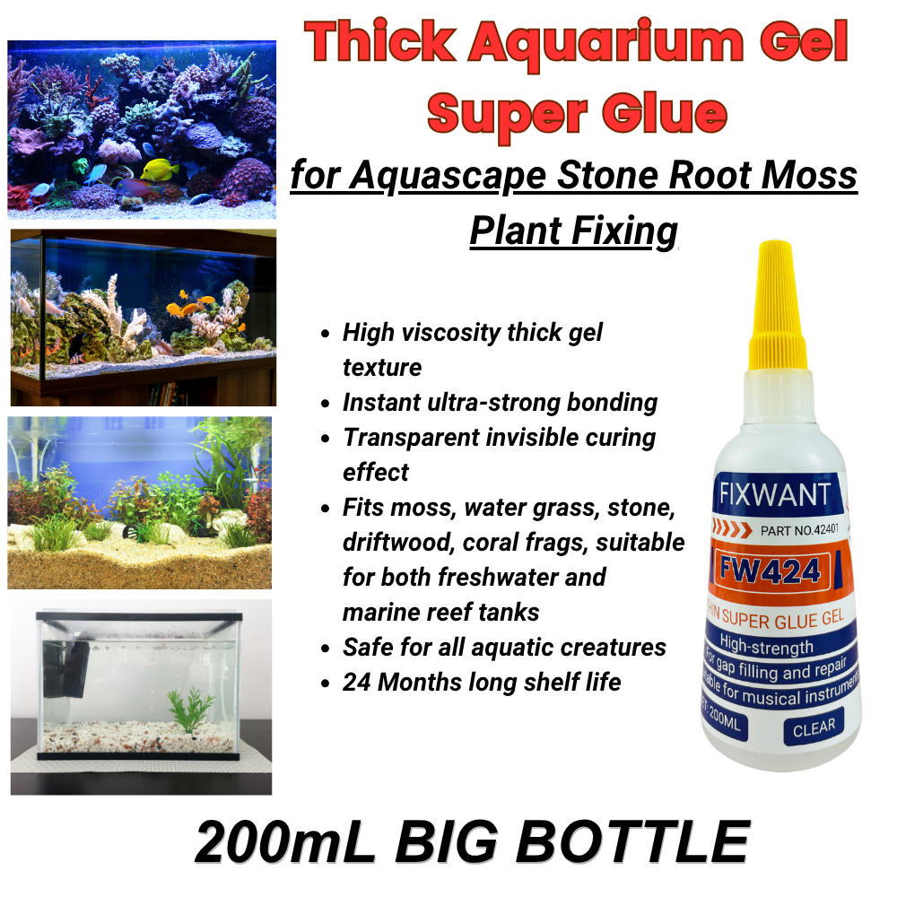 Aquarium Plant Gel - High Viscosity Thick Aquarium Super Glue