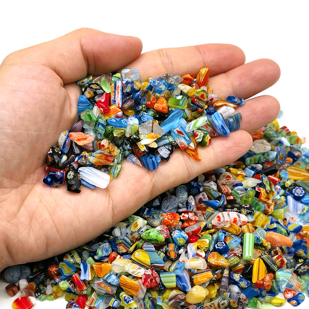 Planted Aquarium Air Stone - Thousand Flower Glass Polished Chips Crushed