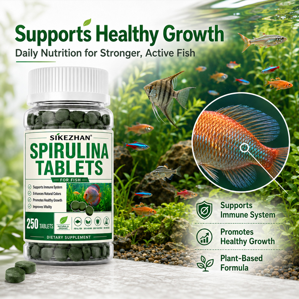 3 Bottles Spirulina Tablets Aq - Aquarium Plant Vitamins recension och pris