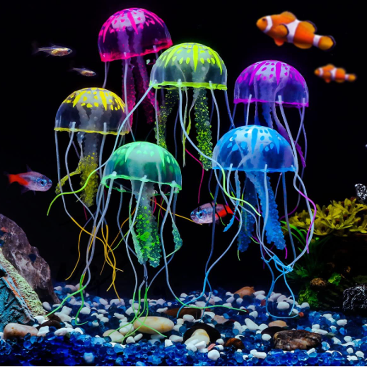 3 Pcs Glowing Jellyfish Fish T - Aquarium Plant Gel recension och pris