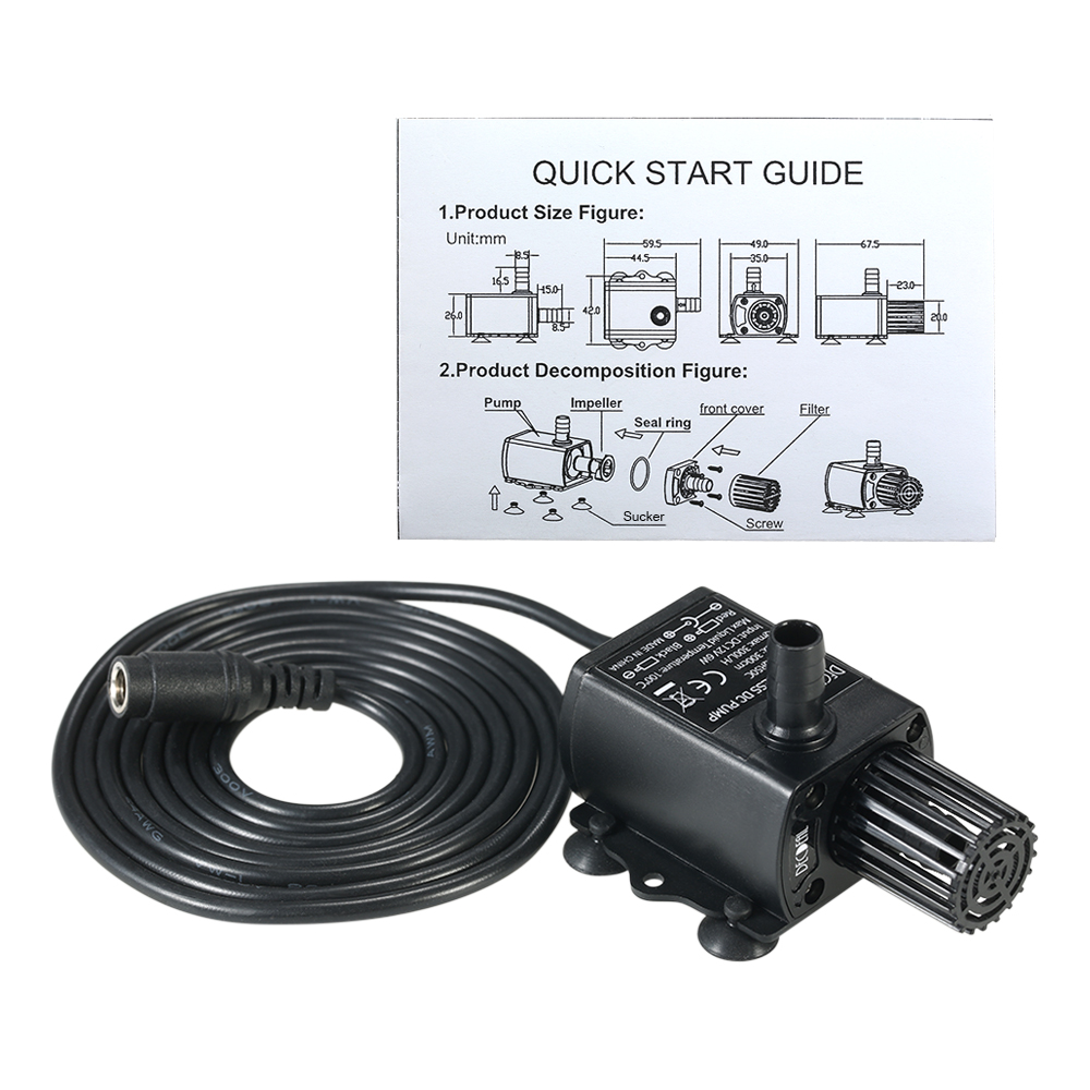 Ultra-quiet Mini DC12V 6W Brus - Aquarium Plant Gel recension och pris
